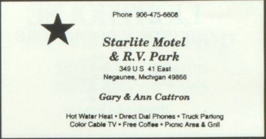 Tall Pines Motel (Starlite Motel) - 1998 Negaunee Yearbook Ad (newer photo)